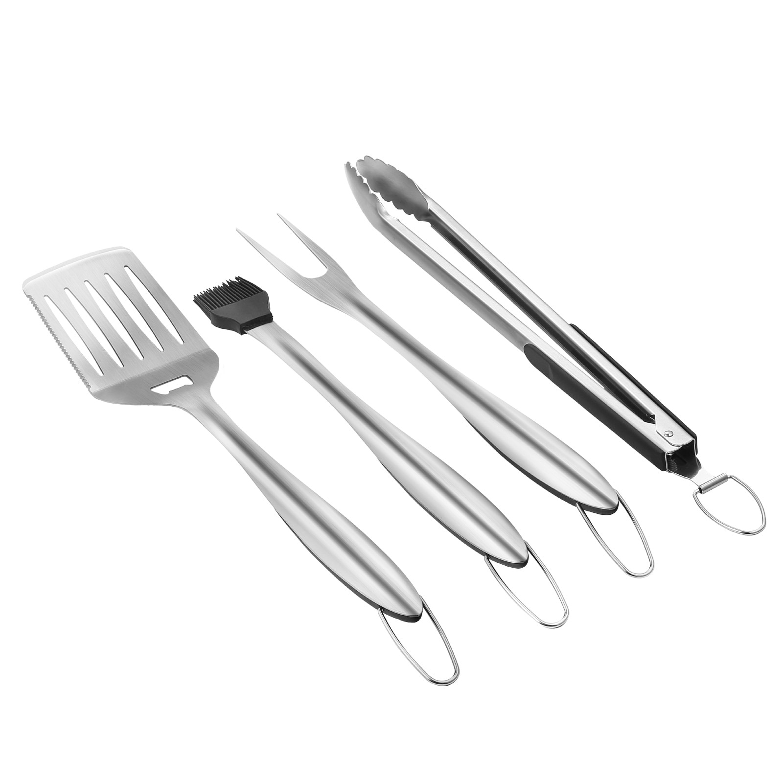 4 Piece Stainless Steel Grilling Tool Set For Bbq Barbecue Utensils_voghion.com